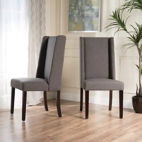 Rory Contemporary Fabric Wingback Dining Chair (Set of 2)