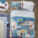 Mi Zone Kids Traveling Trevor Blue Printed Complete Bed and Sheet Set - Thumbnail 0