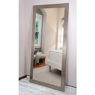 BrandtWorks Silvertone Stainless Floor/Vanity Mirror - Silver