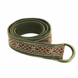 Kavu Men's Olive Web 46-inch Long x 1.5-inch Wide Large D-ring Buckle Belt