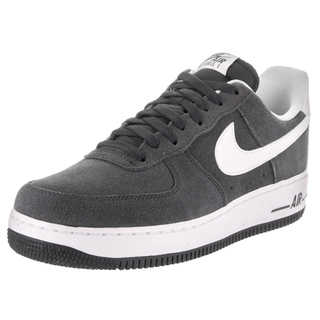 Nike Men's Air Force 1 '07 Grey Suede Basketball Shoes