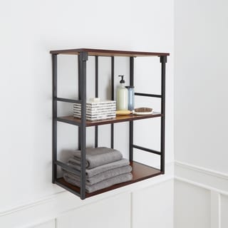 Mixed Material Bathroom Collection 3-Tier Wall Shelf