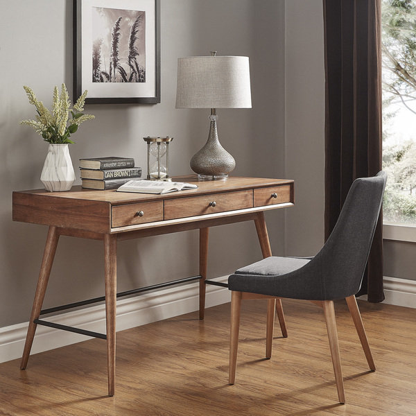 Aksel Wood 3-drawer Writing Desk by iNSPIRE Q Modern