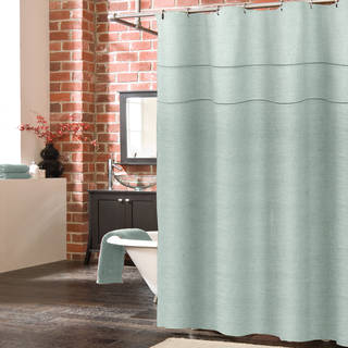Veratex York Grey Linen Shower Curtain
