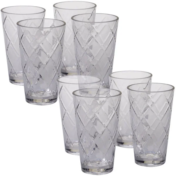 Certified International Clear Acrylic 20-ounce Iced Tea Glasses (Pack of 8)