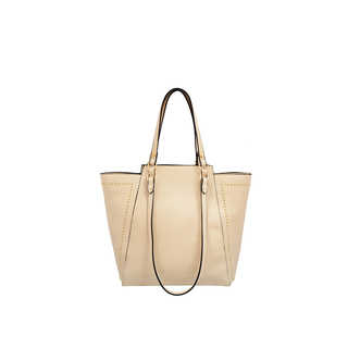 Mellow World Marina Beige Faux Leather Studded Tote Bag