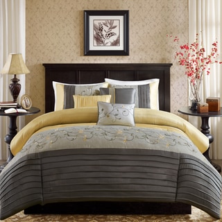 Madison Park Belle Yellow 6 Piece Embroidered Duvet Cover Set