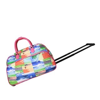 World Traveler Summer Surf 21-Inch Carry-On Rolling Duffel Bag