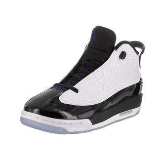 Nike Jordan Kids' Air Jordan Dub Zero BG Black Leather Basketball Shoes