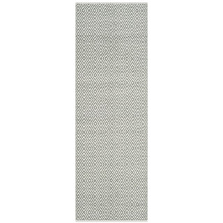 Safavieh Hand-Woven Boston Grey Cotton Runner (2' 3 x 9')