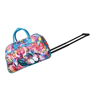 World Traveler Butterfly Tattoo 21-Inch Carry-on Rolling Duffel Bag