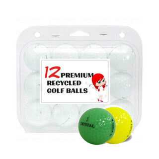Crystal Colors Mixed Recycled Golf Balls (Case of 12)