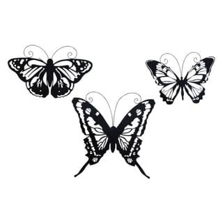 Benzara Metal 16-inch, 17-inch, and 19-inch Butterfly (Pack of 3)