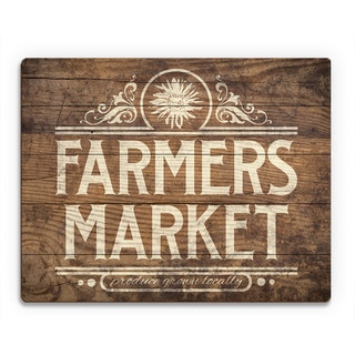 Farmers Market Sign Stained Wood Wall Art