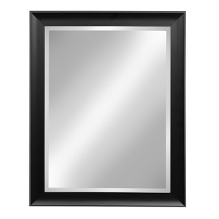 DesignOvation Black-framed Beveled Wall Mirror