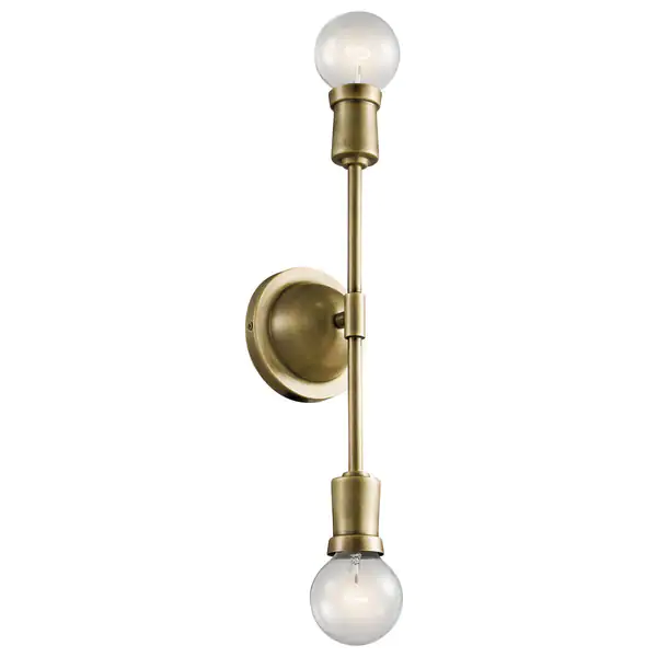 Copper Grove Dvemogili 2-light Natural Brass Wall Sconce