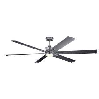 Kichler Lighting Szeplo Patio Collection 80-inch Weathered Steel Powder Coat LED Ceiling Fan