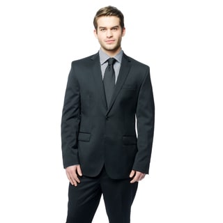 Kenneth Cole New York Men's Black Wool-blend Performance Suit
