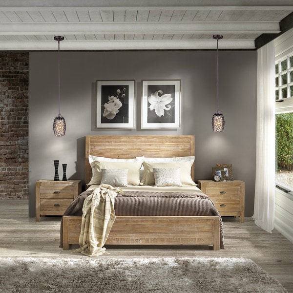 Grain Wood Furniture Montauk King Solid Wood Panel Bed