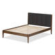 Mid-Century Fabric and Wood Platform Bed by Baxton Studio - Thumbnail 3