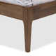 Mid-Century Fabric and Wood Platform Bed by Baxton Studio - Thumbnail 12
