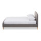 Mid-Century Fabric Upholstered Platform Bed by Baxton Studio