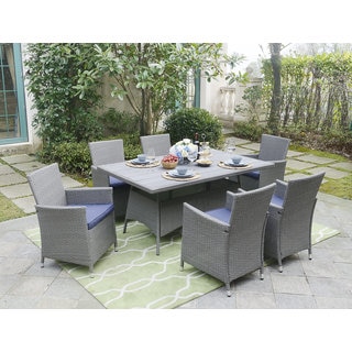 DG Casa Aventura Blue Table and 6 Chairs Dining Set