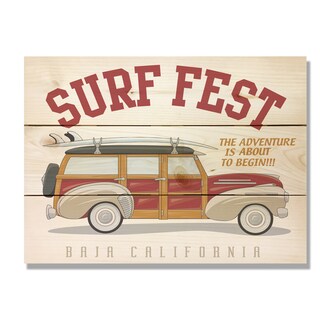 Surf Fest 11x15 Indoor/Outdoor Full Color Cedar Wall Art
