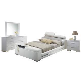 Acme Furniture Layla 4-Piece Bedroom Set, White