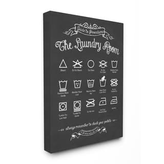 'The Laundry Room Guide' Stretched Canvas Wall Art