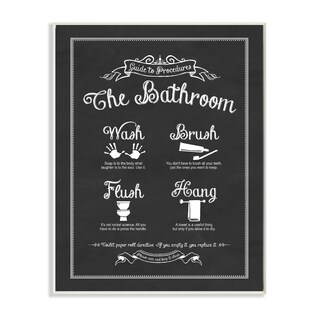 Stupell 'The Bathroom Guide' Wall Plaque Art