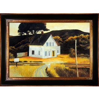 Edward Hopper 'Cape Cod in October, 1946' Hand Painted Framed Oil Reproduction on Canvas