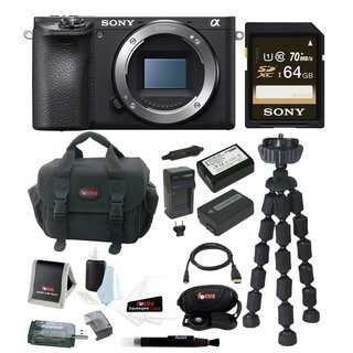 Sony a6500 Mirrorless Digital Camera w/ Gadget Bag & 64GB SDHC Accessory Bundle