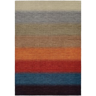 Couristan Oasis Lake Horizon Multicolor Virgin Wool Area Rug (2' x 4')