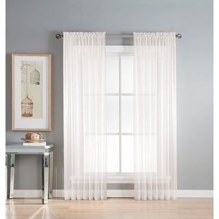 Window Elements 84-inch Diamond Sheer Voile Extra-wide Curtain Panel - 56 x 84