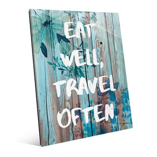 'Eat Well, Travel Often' Acrylic Wall Art Print