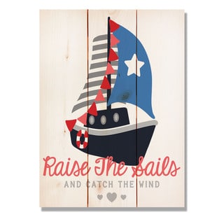 Raise The Sails 11x15 Indoor/Outdoor Full Color Cedar Wall Art