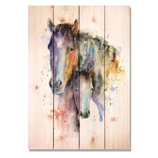 Sig Series Mare & Foal 20x14 Indoor/Outdoor Full Color Cedar Wall Art