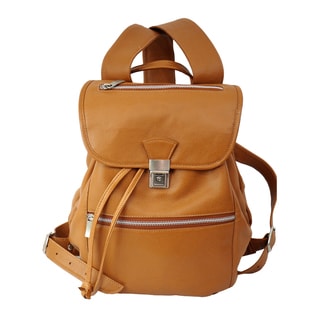 Piel Leather Solid-colored Leather Drawstring Fashion Backpack