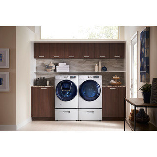 Samsung White 27-in Front Load Washer and Gas Dryer