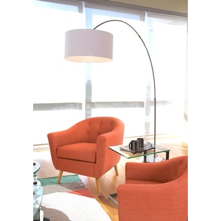 Oliver & James Isa Contemporary Nickel Arched Floor Lamp