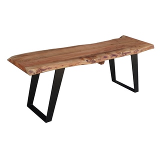 Timbergirl Solid Wood Live Edge Bench