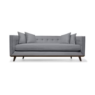 South Cone Home Colin Mid-century Tufted Linen Sofa