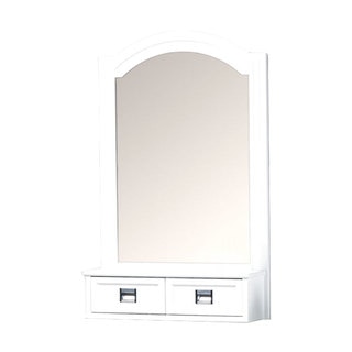 Burton White Framed Wall Mirror (24" x 30")