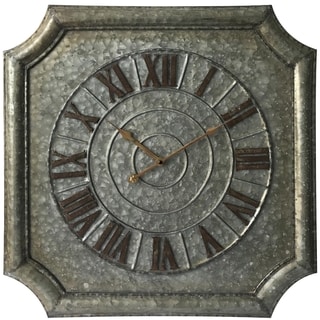 Infinity Instruments Stamped Metal, 22.75 inch Square Wall Clock