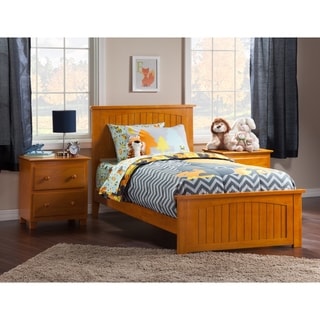 Atlantic Nantucket Caramel Latte Twin Bed with Matching Footboard