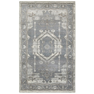 L and R Home Matrix Frost Gray and Silver Indoor Area Rug - 7'9 x 9'6