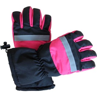 iPM Women's Pink and Black Cotton and Nylon Battery-heated Gloves