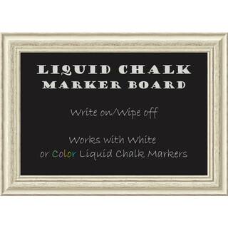 Framed Liquid Chalk Marker Board, Country White Wash