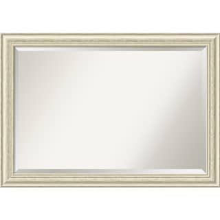 Wall Mirror Extra Large, Country White Wash 41 x 29-inch